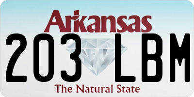 AR license plate 203LBM