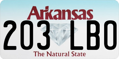 AR license plate 203LBO