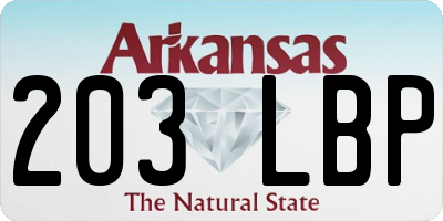 AR license plate 203LBP