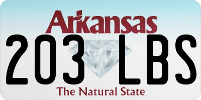 AR license plate 203LBS
