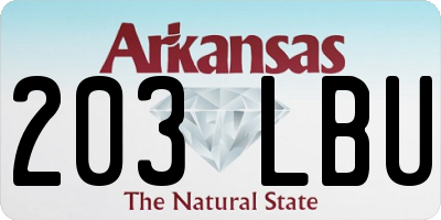 AR license plate 203LBU