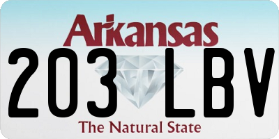 AR license plate 203LBV