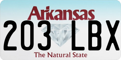 AR license plate 203LBX