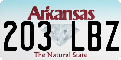 AR license plate 203LBZ