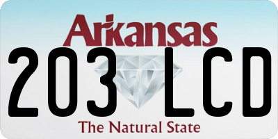AR license plate 203LCD