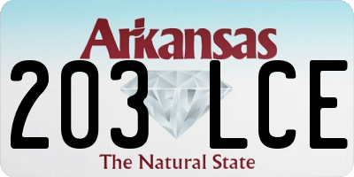 AR license plate 203LCE
