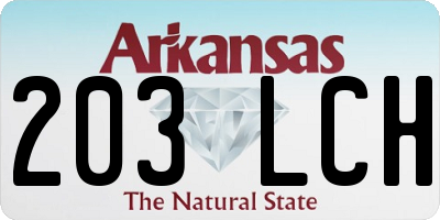 AR license plate 203LCH