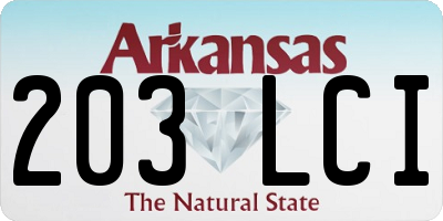 AR license plate 203LCI