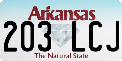 AR license plate 203LCJ