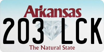 AR license plate 203LCK