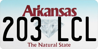 AR license plate 203LCL