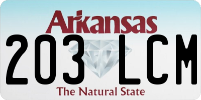 AR license plate 203LCM