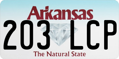 AR license plate 203LCP
