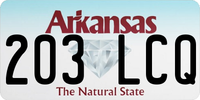 AR license plate 203LCQ