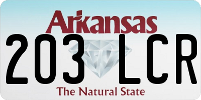AR license plate 203LCR