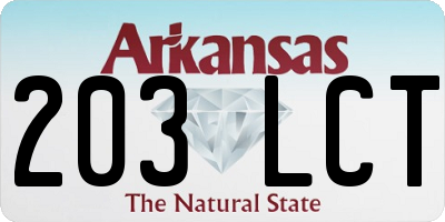 AR license plate 203LCT