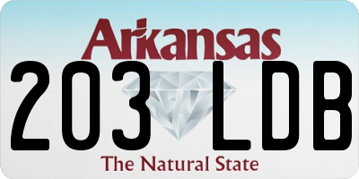 AR license plate 203LDB