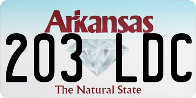 AR license plate 203LDC