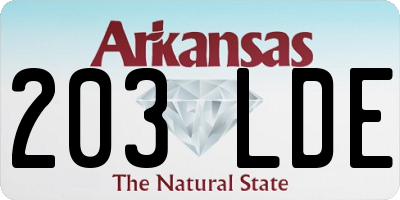AR license plate 203LDE