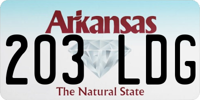 AR license plate 203LDG
