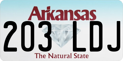 AR license plate 203LDJ