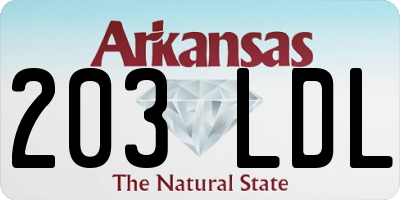 AR license plate 203LDL