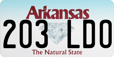 AR license plate 203LDO