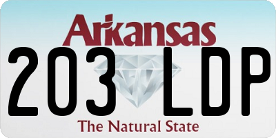 AR license plate 203LDP