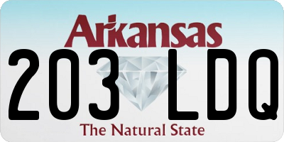 AR license plate 203LDQ