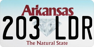 AR license plate 203LDR