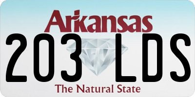 AR license plate 203LDS