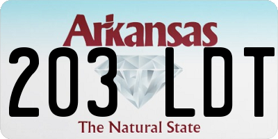 AR license plate 203LDT