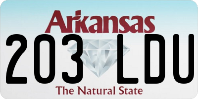 AR license plate 203LDU