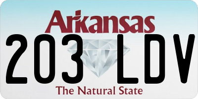 AR license plate 203LDV