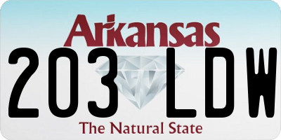 AR license plate 203LDW
