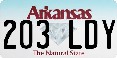 AR license plate 203LDY