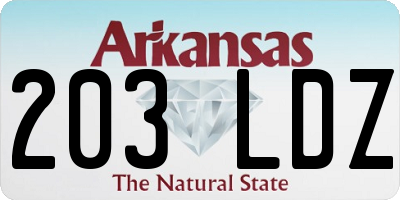 AR license plate 203LDZ