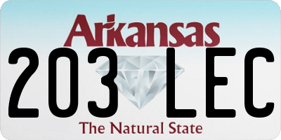 AR license plate 203LEC