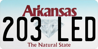 AR license plate 203LED
