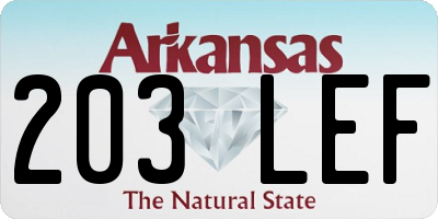 AR license plate 203LEF
