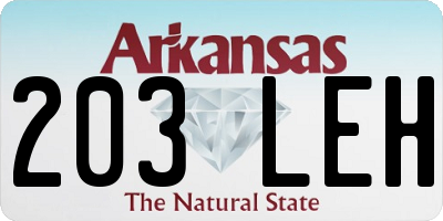 AR license plate 203LEH