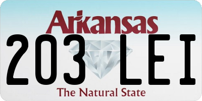 AR license plate 203LEI