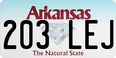 AR license plate 203LEJ