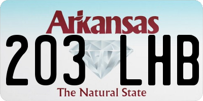 AR license plate 203LHB