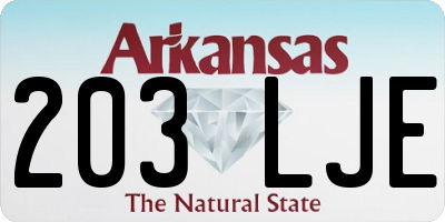 AR license plate 203LJE