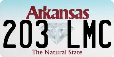 AR license plate 203LMC