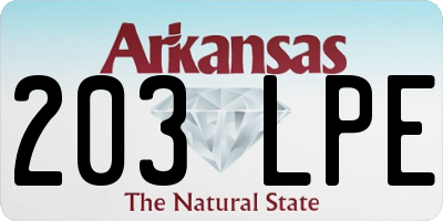 AR license plate 203LPE