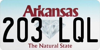 AR license plate 203LQL