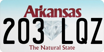 AR license plate 203LQZ