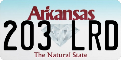 AR license plate 203LRD